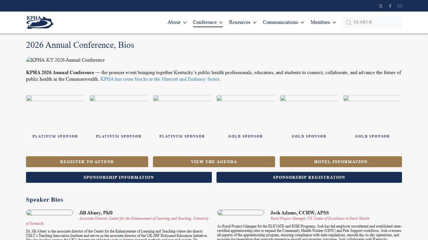 Annual Conference, Bios