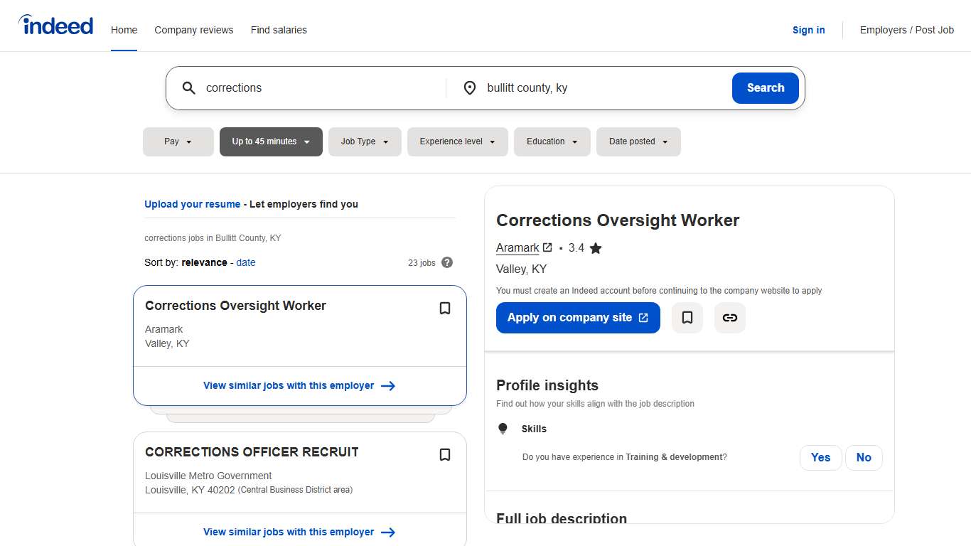 Corrections Jobs, Employment in Bullitt County, KY Indeed